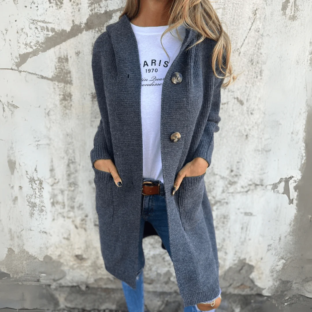 Lorène™| Gilet à Capuche Long – Image 6