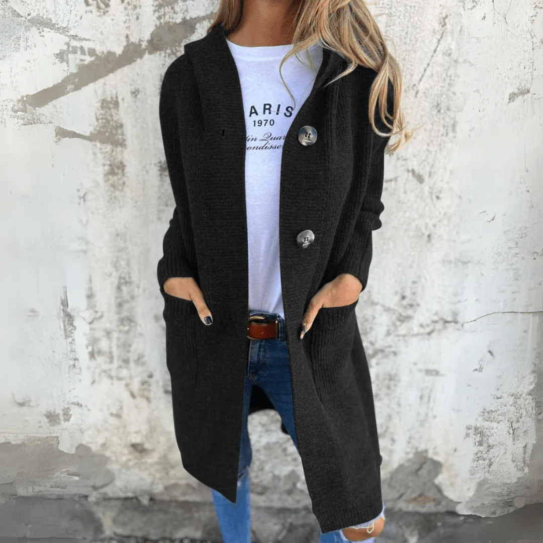 Lorène™| Gilet à Capuche Long – Image 4