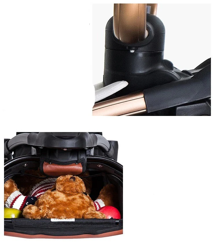 Poussette bébé trio 3 en 1 en cuir dernière génération - Poussette, Landau et Siège Auto – Image 7