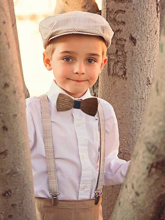 Noeud papillon bois Père Fils - Brossé – Image 3