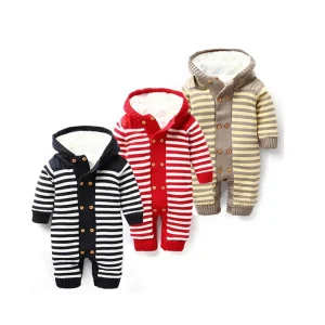 Barboteuse A Rayures Pour Bébé