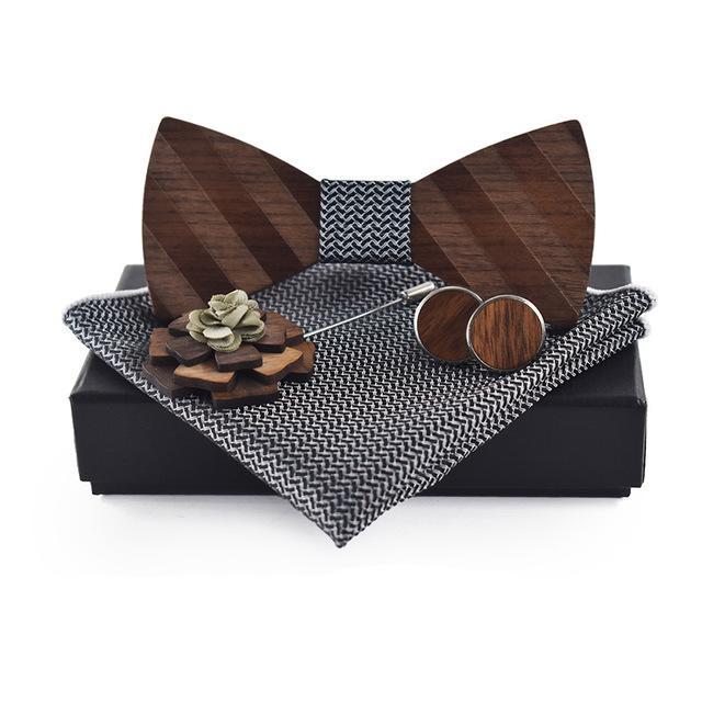 Coffret noeud papillon bois - Élégant – Image 3