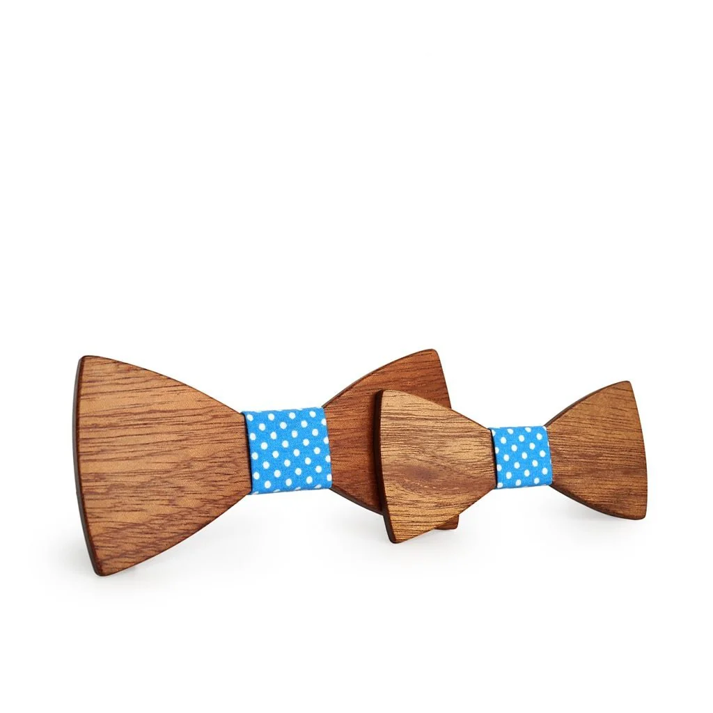 Noeud papillon bois Père Fils - Brossé – Image 4
