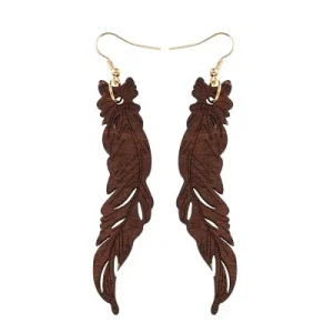 Boucles d'Oreilles en Bois "Branches"