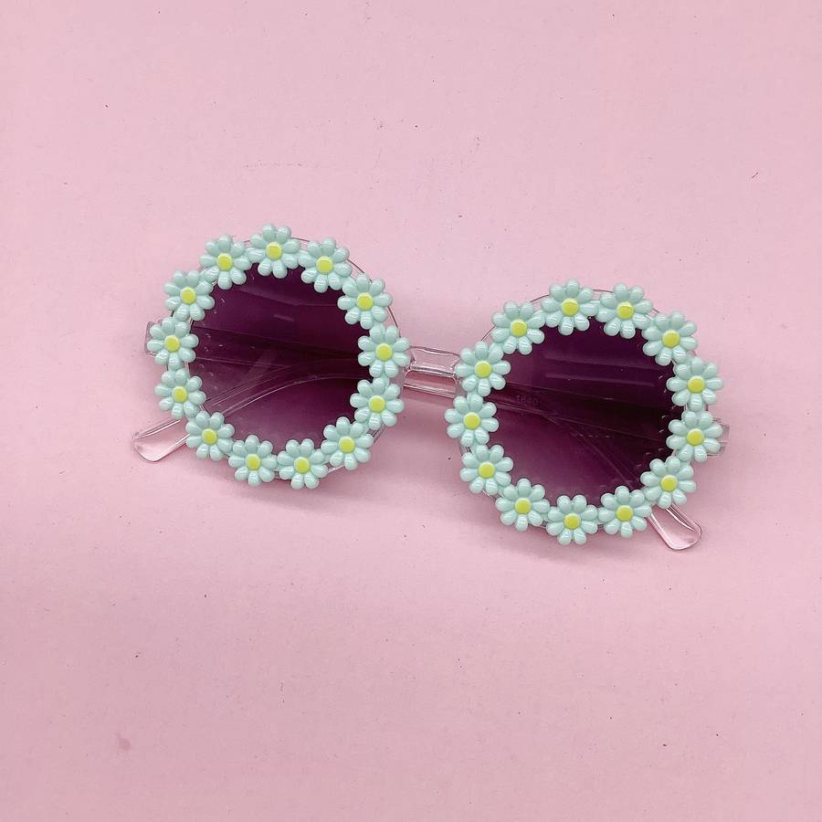 Lunette de soleil bébé ronde en forme de marguerite – Image 5