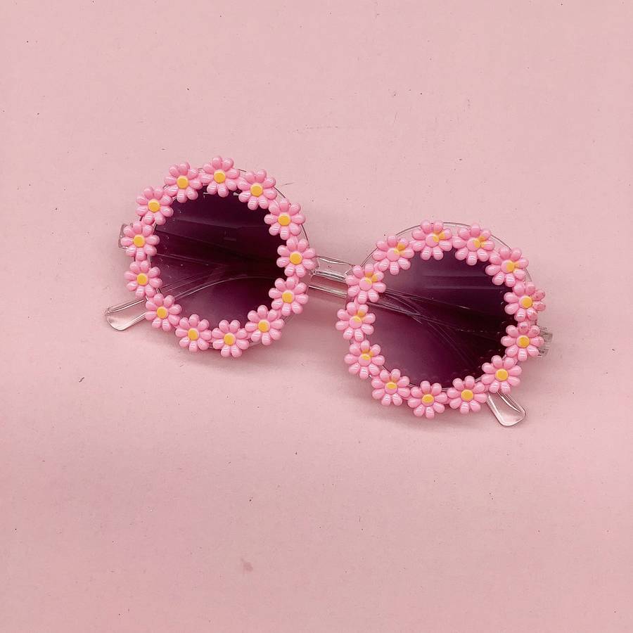 Lunette de soleil bébé ronde en forme de marguerite – Image 6