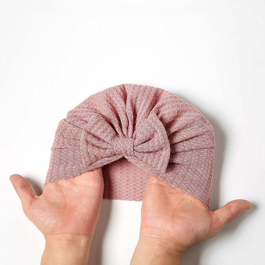 Turban en coton doux avec nœud papillon pour fille – Image 9