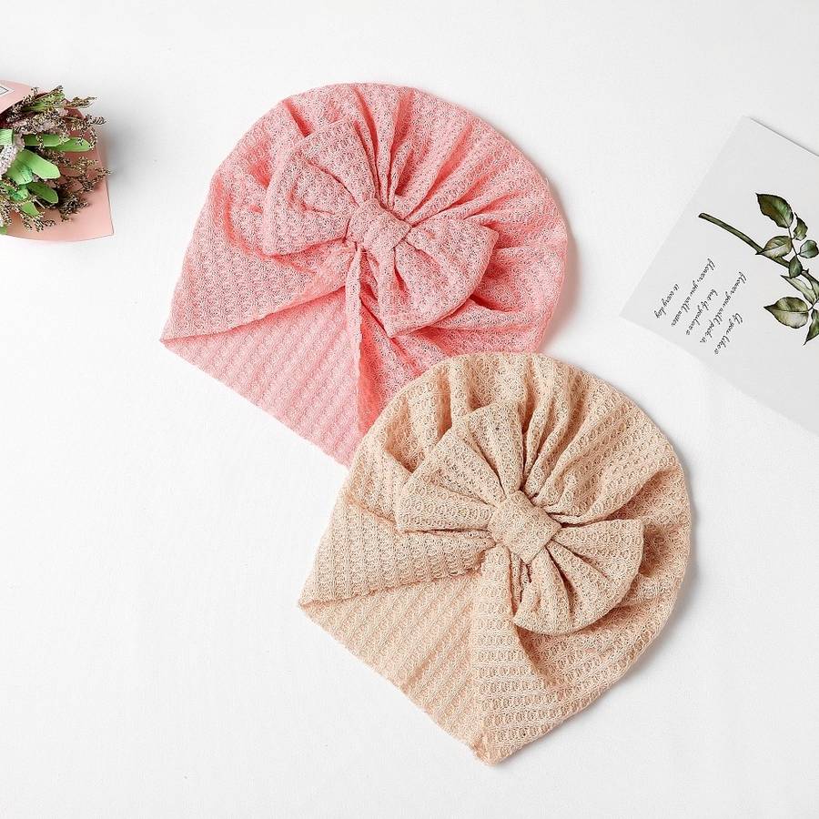 Turban en coton doux avec nœud papillon pour fille – Image 8