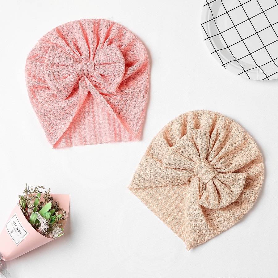 Turban en coton doux avec nœud papillon pour fille – Image 6