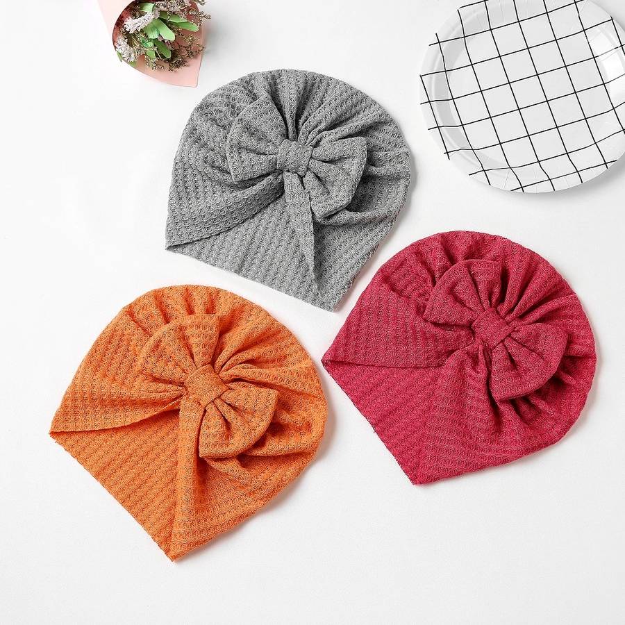 Turban en coton doux avec nœud papillon pour fille – Image 5